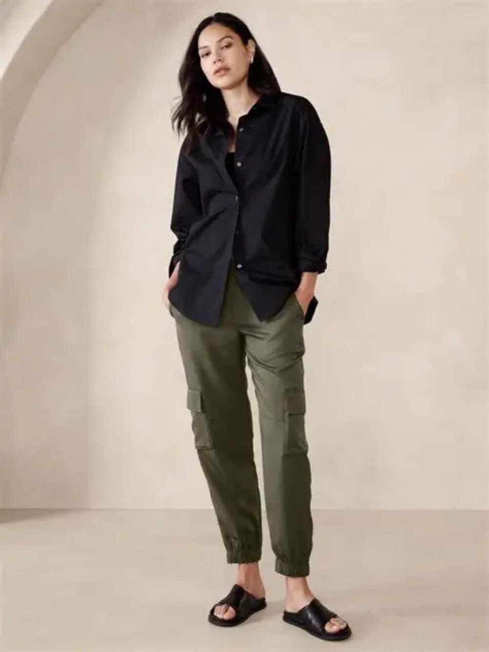 Banana Republic TENCEL™ Pull-On Jogger Steel Green Global SP